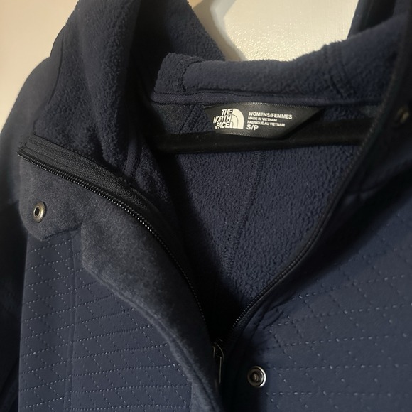 The North Face women's quilted softshell jacket parka Y2K Cotton Navy Jacket - Picture 3 of 5